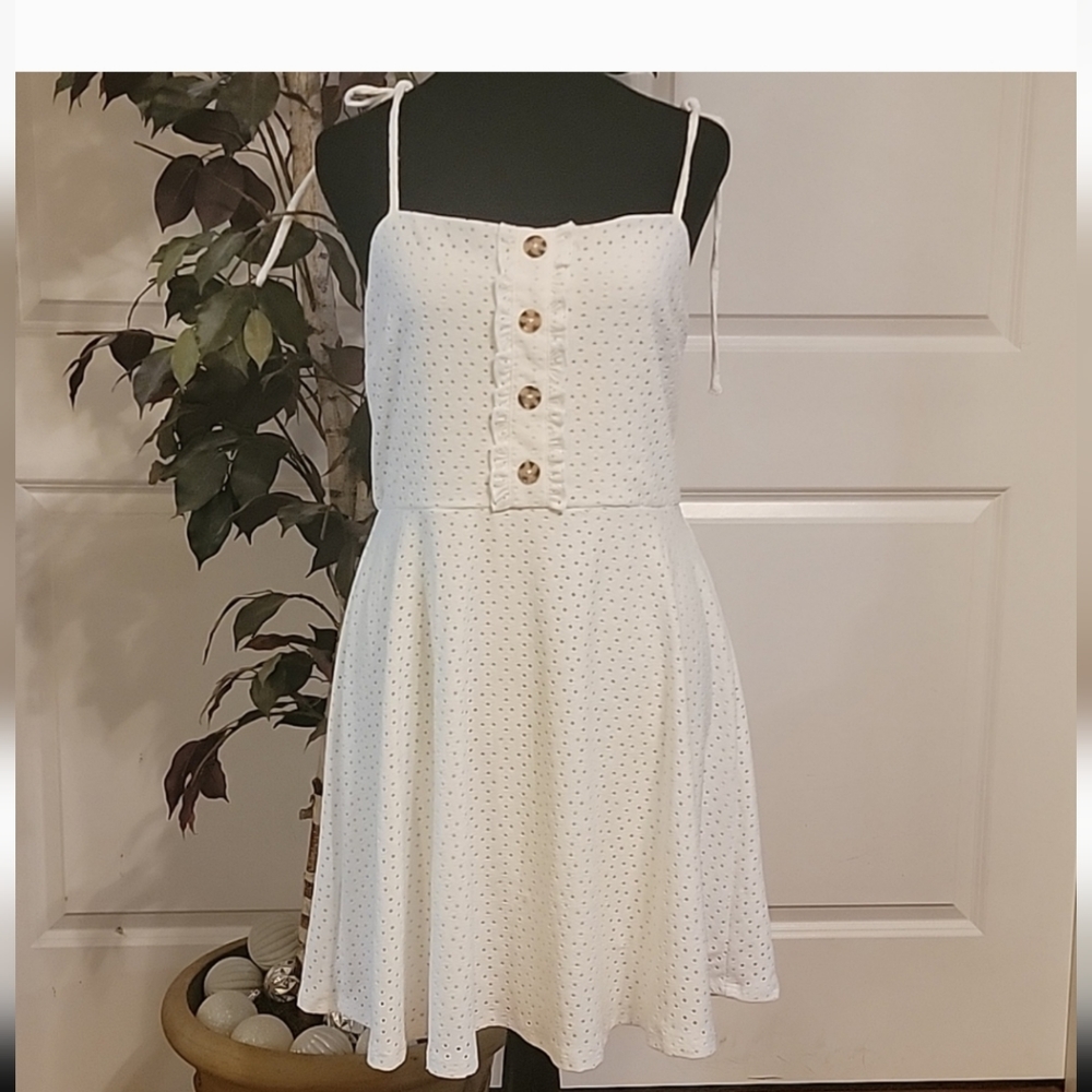 Speechless White Eyelet Sundress
